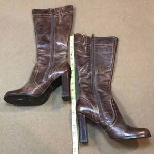 Cathy Jean Distressed Leather Knee High Boots sz 7